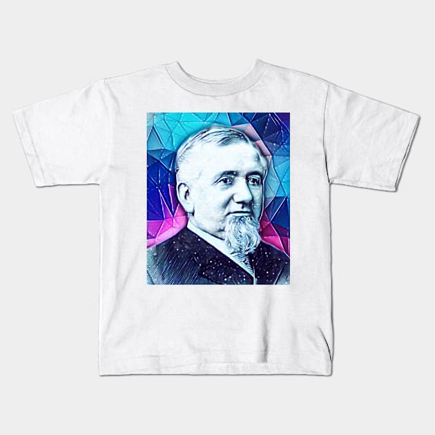 George Pullman Snowy Portrait | George Pullman Artwork 13 Kids T-Shirt by JustLit